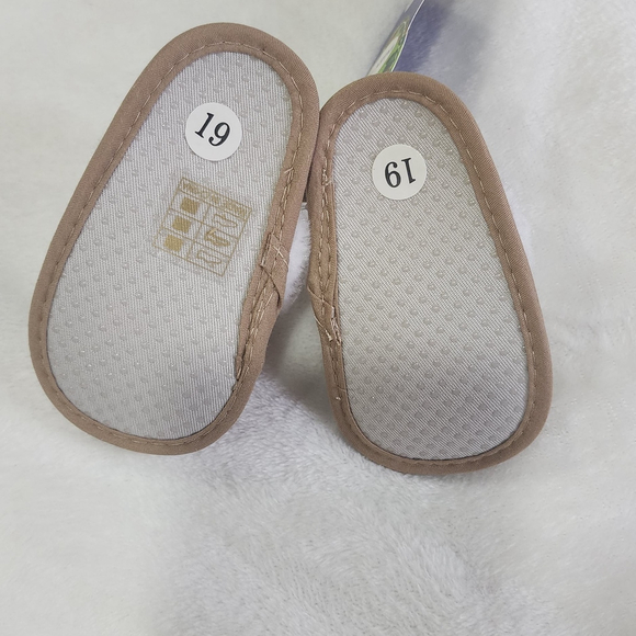 👶Girls Valen Sina Slippers Size infant 3 Brown and White👼 - Picture 3 of 4